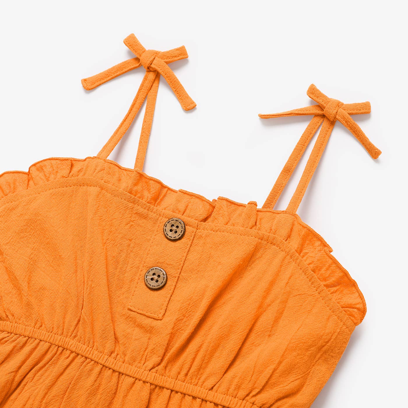 Toddler Girl Bowknot Stripe/Floral Print/Orange Cami Romper