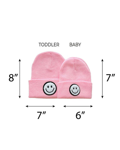 Smiley Baby Kids Beanie | Pink