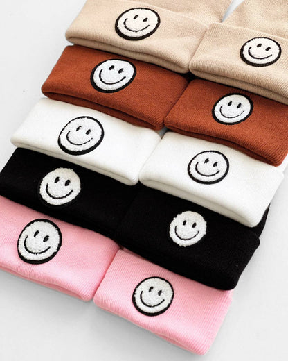 Smiley Baby Kids Beanie | Rust