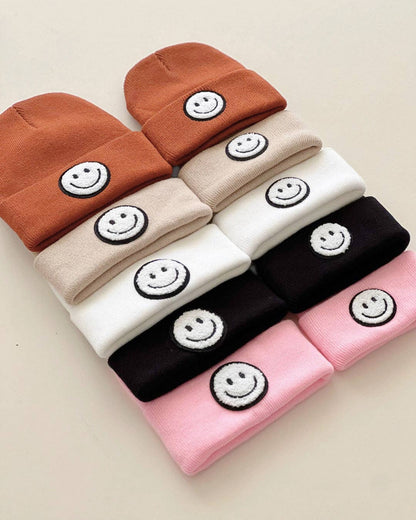 Smiley Baby Kids Beanie | Rust