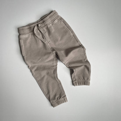 Tan Acid Wash Joggers