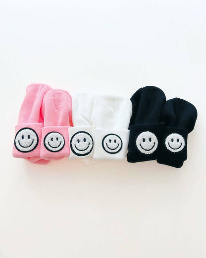 Smiley Baby Kids Beanie | Pink