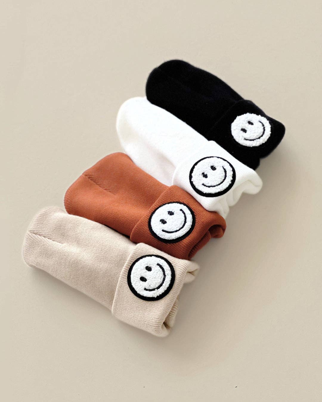 Smiley Baby Kids Beanie | Rust