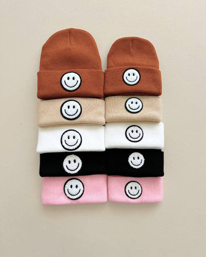 Smiley Baby Kids Beanie | Rust