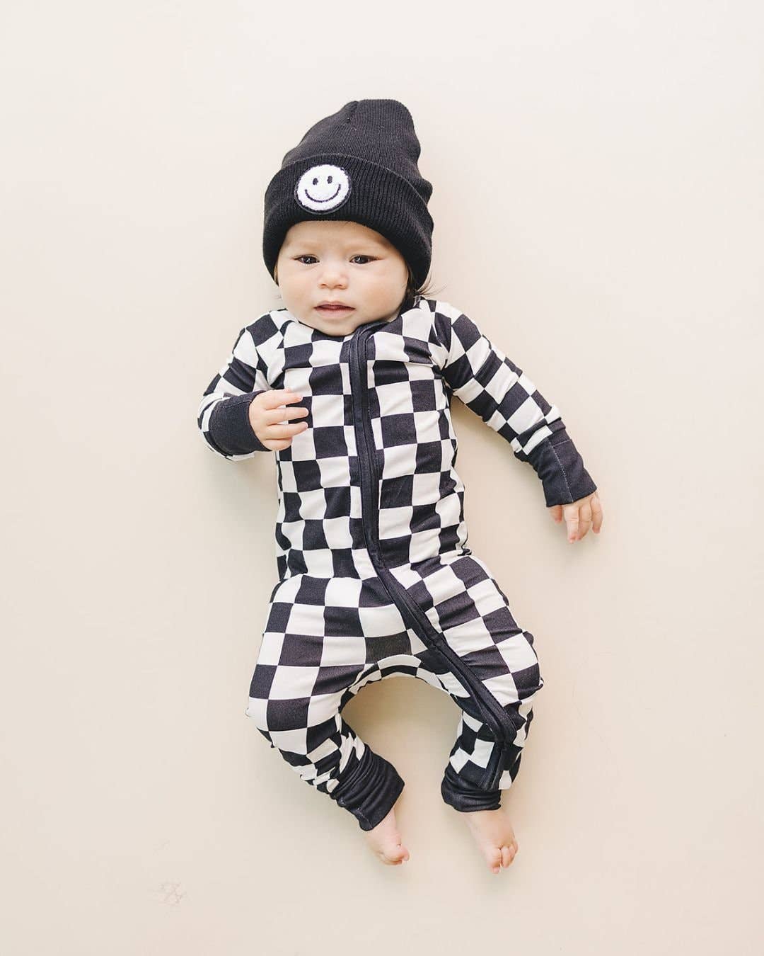 Smiley Baby Kids Beanie | Black